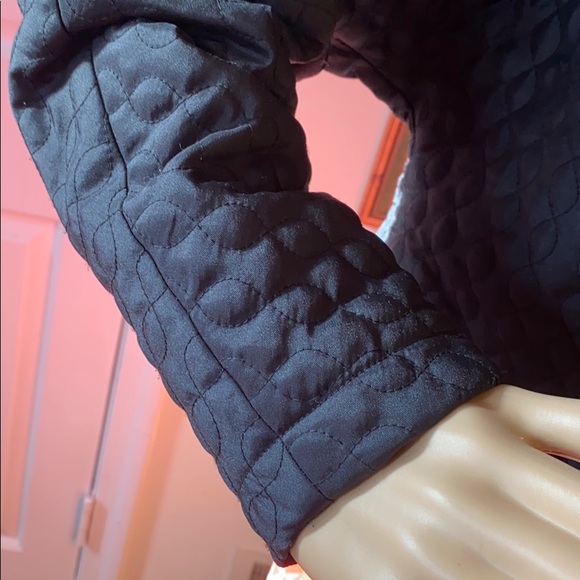 MONDI Jacket Cropped Quilted Black Vintage Size 40 - Picture 5 of 12